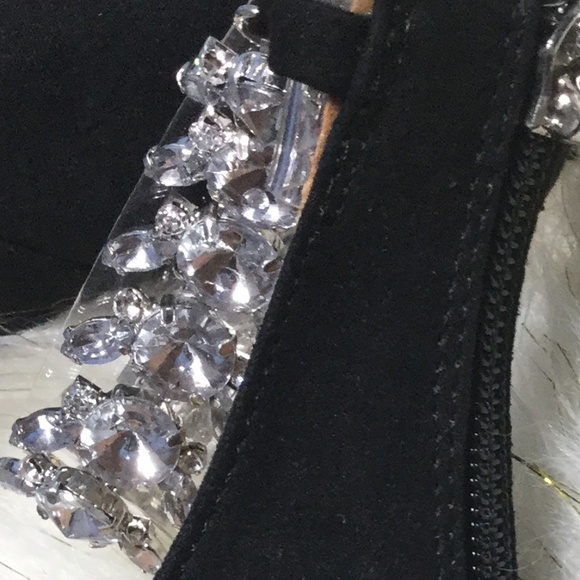 FASHION NOVA Bling Black Stiletto Heels Size 10 - Picture 6 of 8